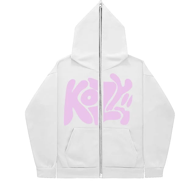2024-New-Product-KOZY-Letter-Printed-Zipper-Hoodie-Pattern-Casual-Coat