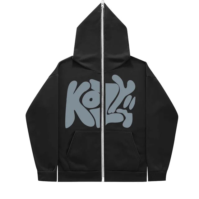 2024-New-Product-KOZY-Letter-Printed-Zipper-Hoodie-Pattern-Casual-Coat