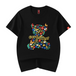 I Royal Pure cotton flower sea bear embroidery half sleeved couple loose short sleeved T shirt eprolo 